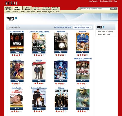 netflix interface