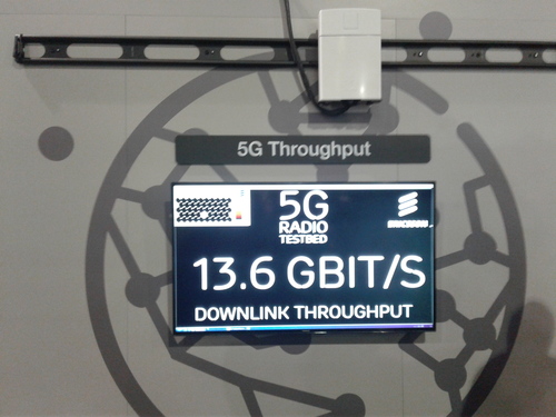 Ericsson's live 5G test was always kicking around the 13Gbit/s mark or above every time I walked past.