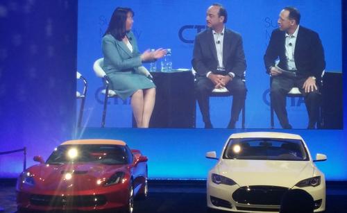 GM's Mary Chan & AT&T's Ralph de la Vega and Glenn Lurie chat about connected cars in the day 2 morning keynote.