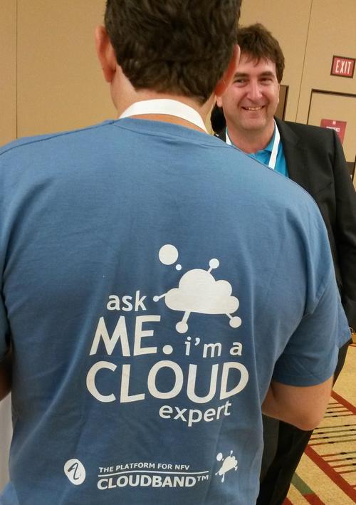 Quite literally this is Dor Skuler's back, as seen at this year's Big Telecom Event (BTE) in Chicago. Deutsche Telekom's SDN guru Axel Clauberg appears to prefer his view.