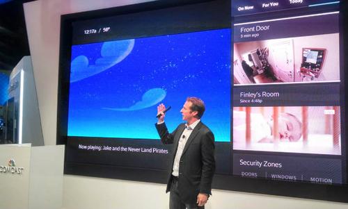 Comcast SVP Charlie Herrin demos Xfinity Home at the Cable Show.