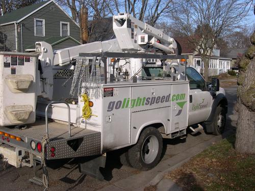 Bandwidth-hungry residents of Lansing, Mich., like to see this truck rolling down their street.