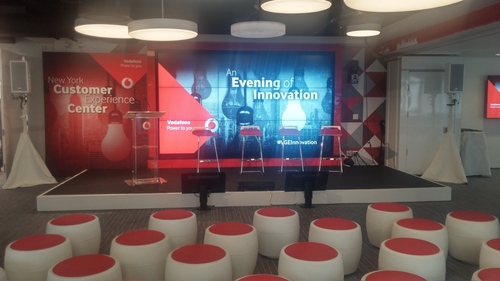 On Wednesday, Vodafone unveiled its NYC-based customer experience center, where it will show off the projects and innovations that it will work on. More than 200 customers were invited to the launch party.