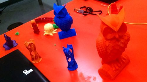 Behold the neon owls. The Chattanooga TechTown camp gives kids hands-on access to 3D printers. These were some of their creations.