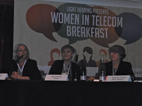 Turner (left) chats with Nokia's Head of CEM, core and OSS Marketing Jane Rygaard and Heavy Reading Analyst Caroline Chappell at Light Reading's Women in Comms breakfast in London last year. Join us on Nov. 5 for another great networking event across the pond!