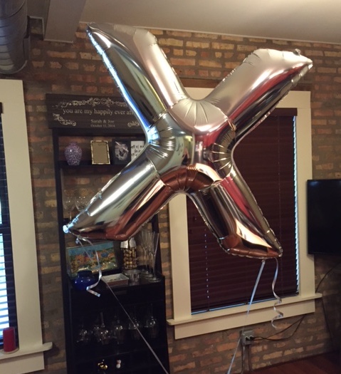 Comverse, a.k.a. 'Company X' prior to its relaunch, sent journalists balloons to celebrate the rebranding as Xura. The balloon signifies the new company's name, not that it's full of hot air or something.