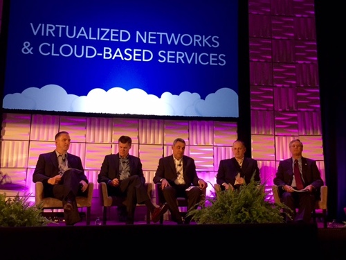 iGR President Iain Gillot moderates the panel with (from left): Ericsson's Glenn Laxdal, Huawei's Miguel Dajer, Alcatel-Lucent's James Tindall and Oracle's Steve Northridge.
