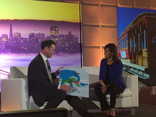 Incompas CEO and President Chip Pickering presents FCC Commissioner Jessica Rosenworcel with a picture to sign, representing the new age of competition. The Democrat immediately noticed that the dominant animal in the pack was an blue elephant, which prompted laughter from the crowd. Pickering is a Republican and former member of Congress.