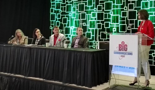 From left: Maggie Bellville, Nelly Pitocco, Derek Peterson, James Feger and Liz Coyne discuss how to build a fully inclusive workplace.