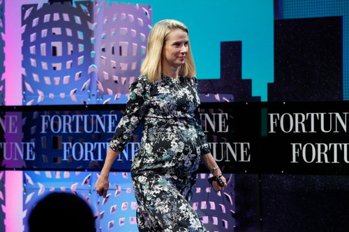 A very pregnant Marissa Mayer took the stage at last year's Fortune Global Forum. She spoke about how she wouldn't be taking time off throughout her pregnancy and would return to work shortly after giving birth instead of taking a maternity leave. 