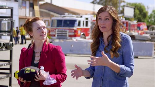 Deanne Bell (right), co-host of Make Me a Millionaire Inventor and CEO and founder of Future Engineers.