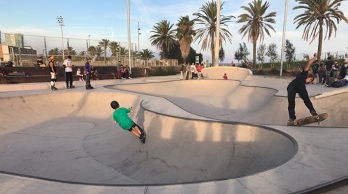 My hotel was the AC Hotel Barcelona Forum, located a short walk from the OpenStack conference center. It's also a short walk to the beach, and this skate park.