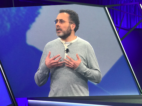 Urs Holzle, Google senior vice president of technical infrastructure, rocks a Henley shirt.