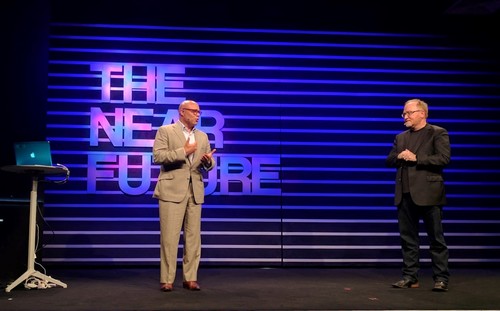 Michael Powell, CEO of the NCTA, and Phil McKinney, CEO of CableLabs, co-hosted The Near Future event.