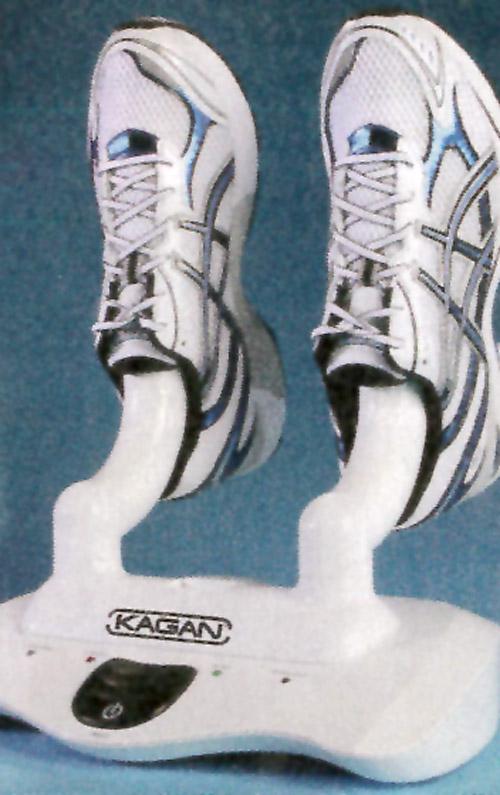Stop smelly shoes by irradiating them with death rays. Because really, what could go wrong? 
 
For better results, amputate feet with bleeDingStump-leg-hackeroffer (patent pending).  
