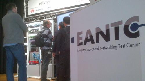 Independent test lab EANTC is commanding the show floor stage with its network functions virtualization (NFV) proof-of-concept showcase.