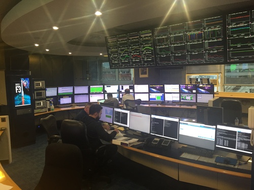Inmarsat's network operations center, at its headquarters in London, allows it to monitor the status of its satellite services worldwide.