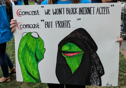 When Internet memes jump the gap into the real world.