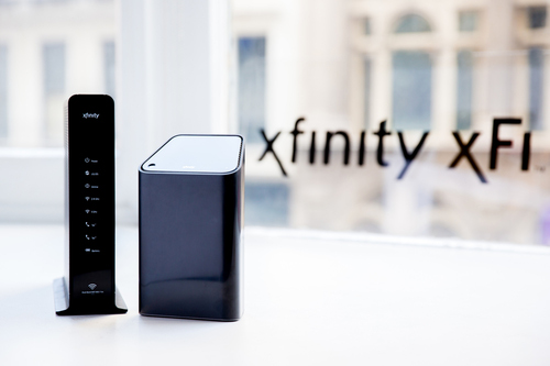 The XB6 gateway, pictured right, also supports Comcast's in-home XFi WiFi management solution.