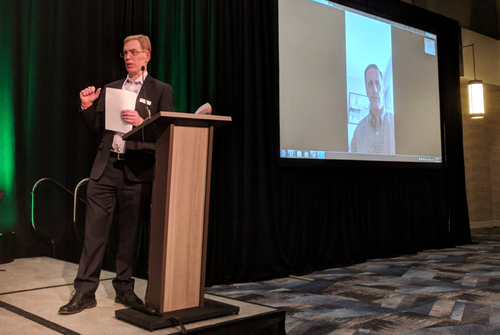 Light Reading's Alan Breznick spoke to Comcast's Rob Howald via video link at the Cable Next-Gen event after a storm closed airports on the east coast.