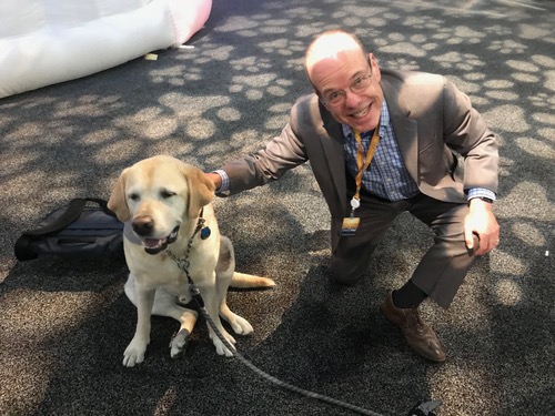 That's me (right) and my new pal. 