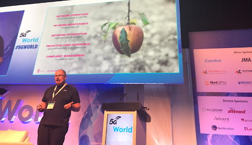 Kim Larsen, the CTIO of Magyar Telekom, speaks at the 5G World Summit in London in June.
