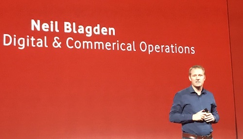 Neil Blagden, Vodafone UK's director of digital and commercial operations, says customers love the operator's TOBi chatbot. (But TOBi failed to spot the typo.)