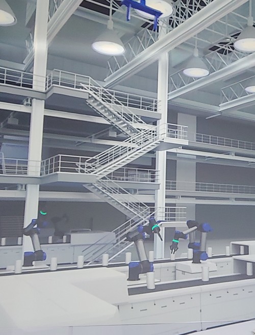 As part of it Future X line-up, Nokia has a 3D simulation of a factory that can be managed by drones and robots (under human control).