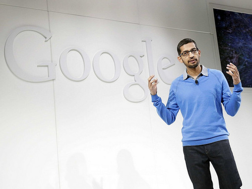 Sundar Pichai in 2014. Photo by Sam Churchill (CC BY 2.0)