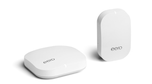 The eero hub (left) and eero Beacon. Amazon said eero products have a 4.6-star product rating with the online retailer.