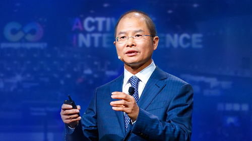 Huawei's Eric Xu, pictured here in non-rotating mode.