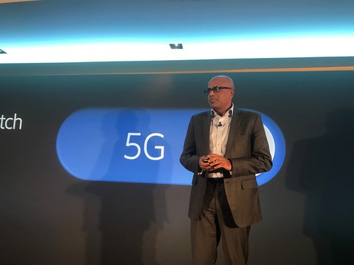 Arun Bansal, the head of Ericsson's business in Europe and Latin America, addresses analysts and reporters at an event in London.