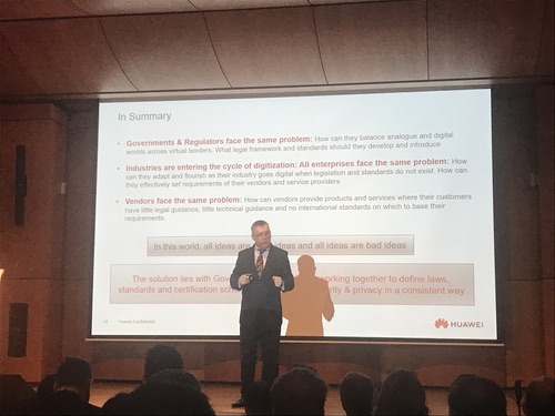 John Suffolk, Huawei's cybersecurity boss, says the global supply chain has brought security challenges.