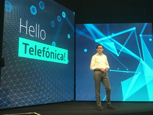 Shown here at Telefonica's Barcelona offices in 2018, CEO Jose Maria Alvarez-Pallete Lopez is a big believer in network transformation.