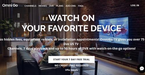Visitors to the FlixonTV site are now directed to a service called 'Omni Go,' referenced as a trademark of Omniverse One World Television.