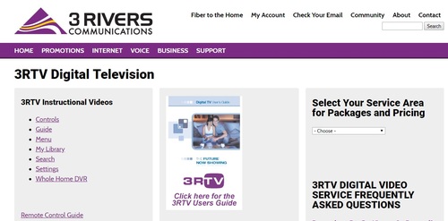 3 Rivers's pay-TV product offers a line-up of HD channels and a whole-home DVR option, but doesn't support video-on-demand, a service that is table stakes for pay-TV service providers of any size.