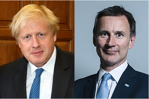 Boris Johnson (left) or Jeremy Hunt will have to make a quick decision about Huawei, say UK politicians.
