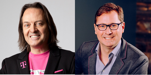 T-Mobile CEO John Legere (left) will hand over the reins to Mike Sievert (right), currently the operator's president and chief operating officer, later this year.