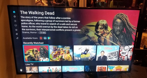TiVo's new device will start off with tight integrations with a handful of OTT video services, including Sling TV, Netflix and Amazon Prime Video. Pictured is the TiVo UI for the Android TV-powered Stream 4K.