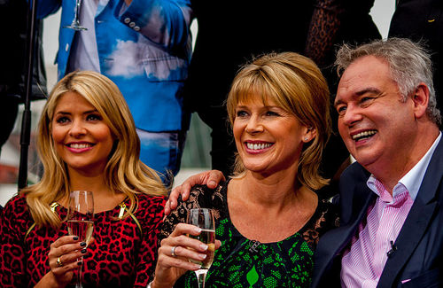 Eamonn Holmes (right) during happier, pre-5G days.
