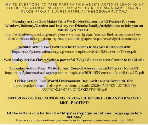 Proof of The 5G Summit's link to a set of protests the industry fears will turn nasty.