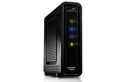 CommScope said it saw sequential growth in broadband gateways and modems through both carrier and retail channels. Pictured is the company's Touchstone CM8200 DOCSIS 3.1 cable modem.