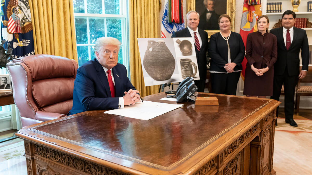 A mugs' game: It's anyone's guess what's happening with ByteDance, TikTok and Trump. (Source: The White House)