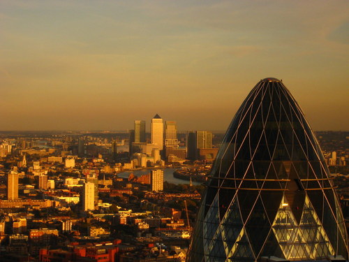 London's famous Gherkin building.  (Source: Harshil Shah via Creative Commons)
