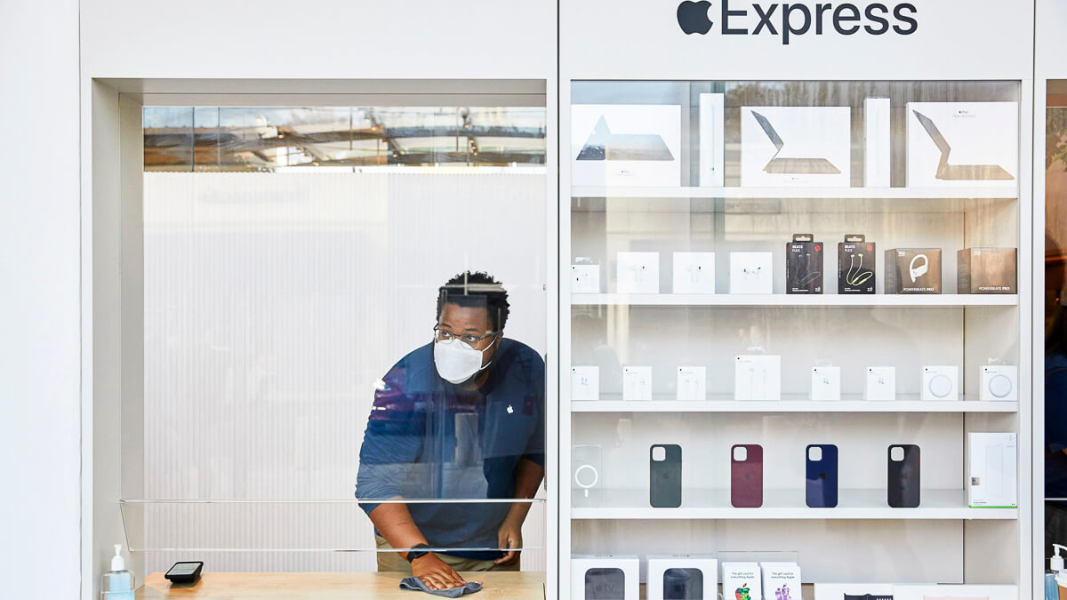 Safety dance: Apple's new Express pickup counters won't help if there's a shortage of iPhone 12 handsets to sell. (Source: Apple)