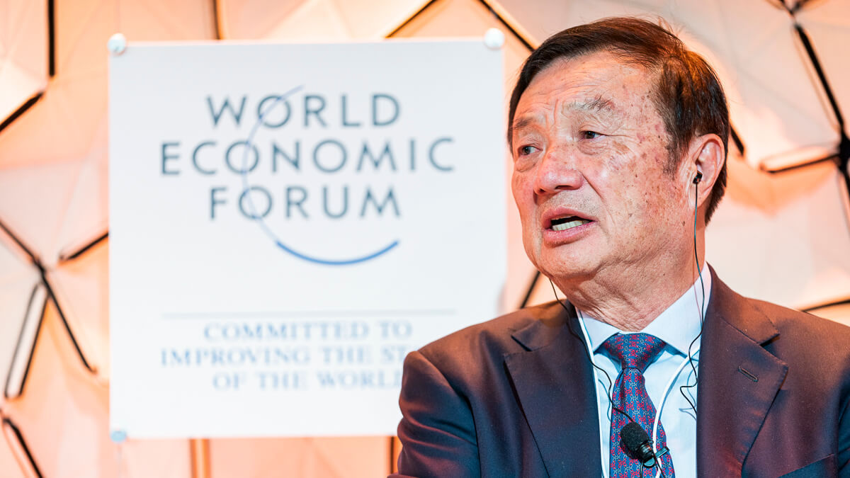 Turn about Ren Zhengei: Is the Huawei founder on course for a U-turn over electric vehicles? (Source: World Economic Forum on Flickr CC2.0)