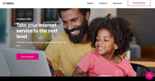 Prospective customers in Manhattan can check the sparse T-Mobile Fiber web site to see if the speedy service is available at their location. (Image source: T-Mobile) 