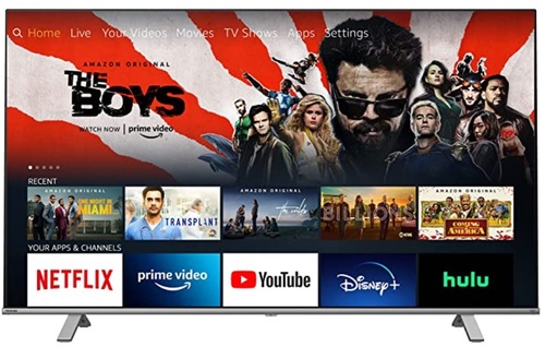 A Toshiba-made Fire TV Edition TV. At last check, this 43-inch, 4K-capable model sells $349.99.
(Source: Amazon)
