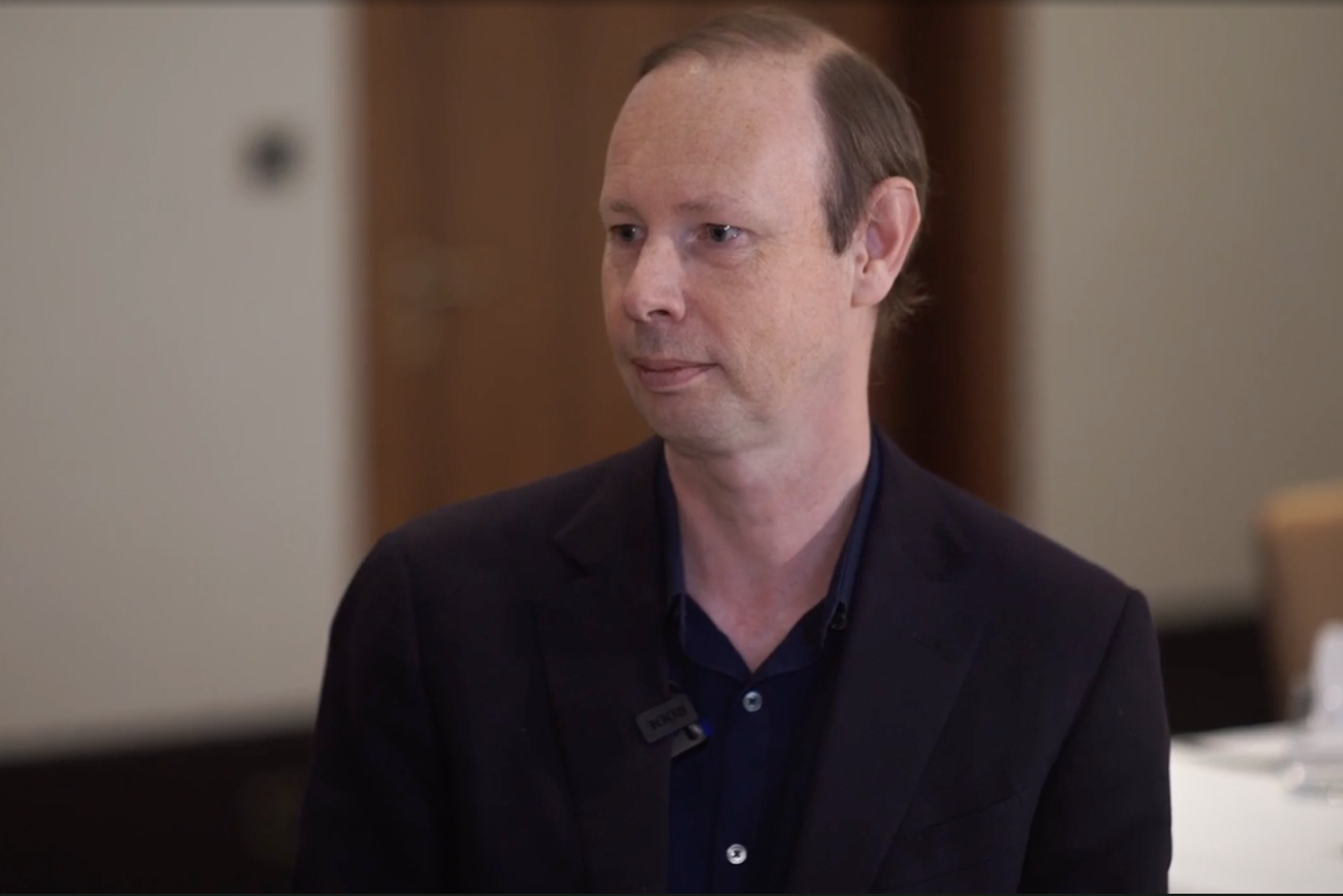 IBM's Andrew Coward, seen here in a video interview from 2018, when he was CEO of Lumina Networks. (Source: Light Reading)