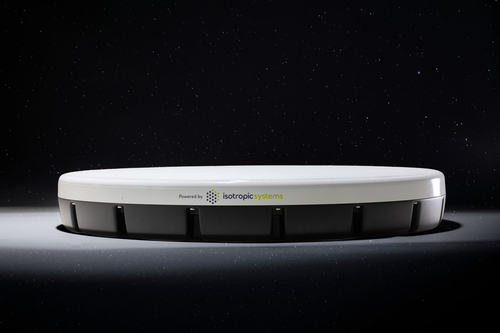 Isotropic says its terminal is designed to support satellite services delivered at multiple orbits, as well as cellular networks.  
(Image source: Isotropic Systems)